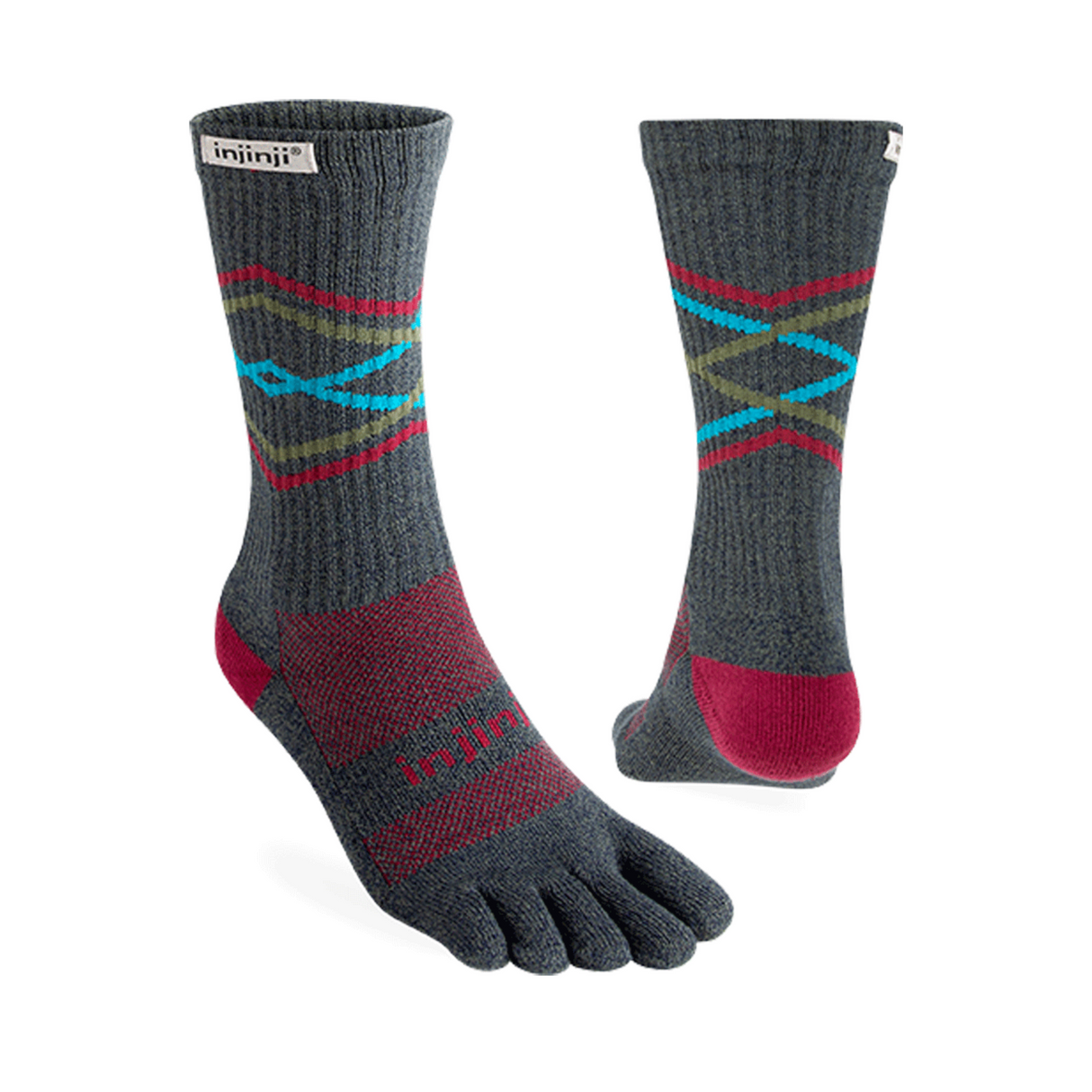 Injinji - injinji Unisex's Trail Midweight Crew Socks (213170) - Cam2