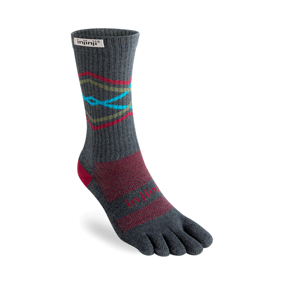 Injinji - injinji Unisex's Trail Midweight Crew Socks (213170) - Cam2