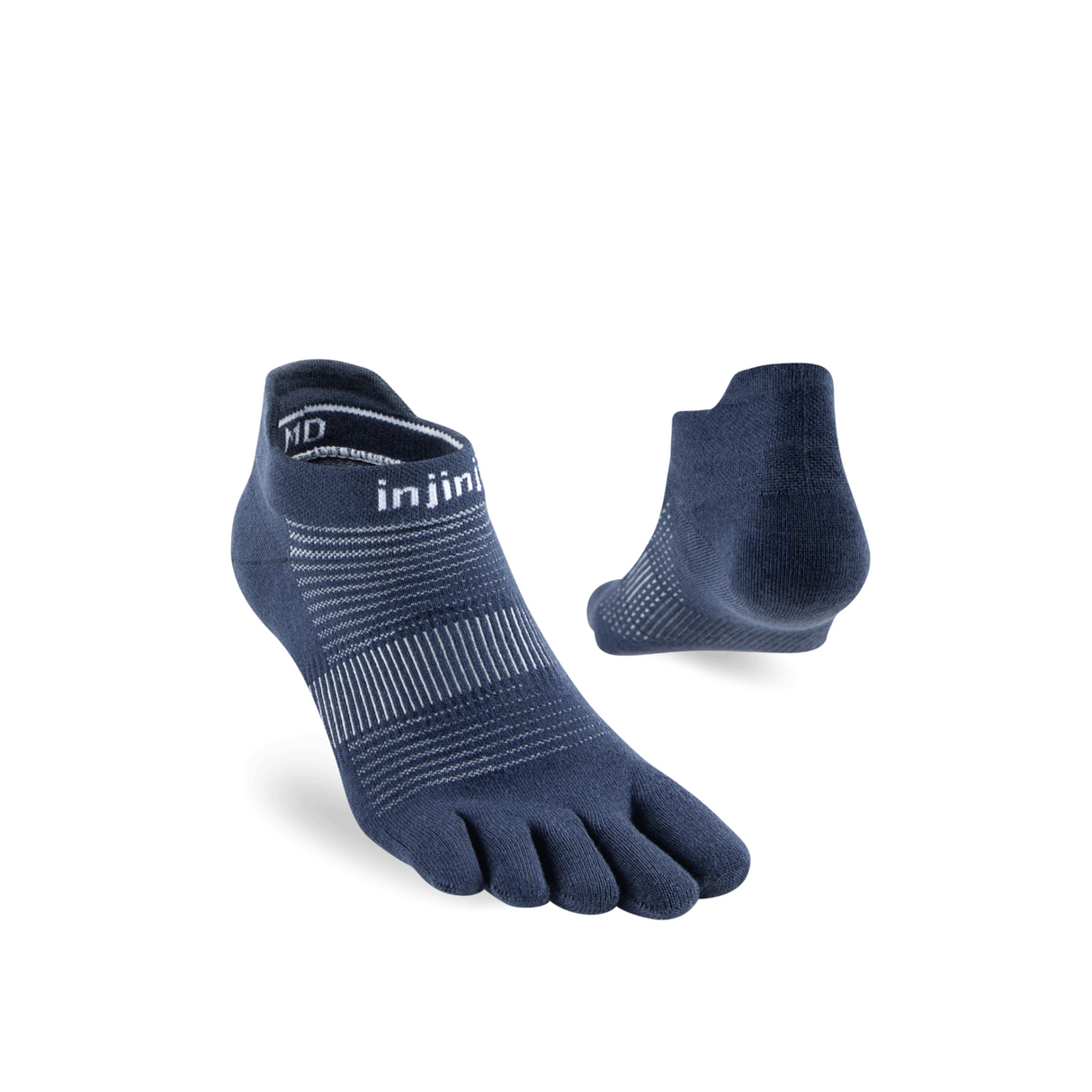 Injinji - injinji Unisex's Run Original Weight No-Show Socks (282110) - Cam2