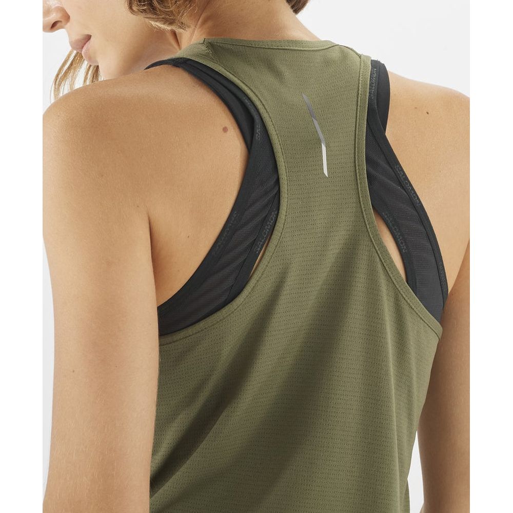 Salomon Women's Cross Run Tank (Grape Leaf) - Cam2