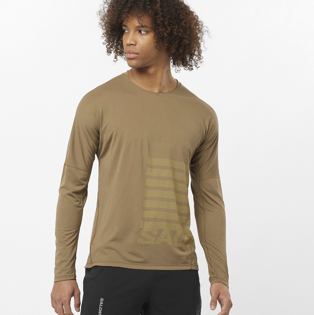 Salomon - Salomon Men's Sense Aero Long Sleeve Tee GFX (LC2274800) - Cam2