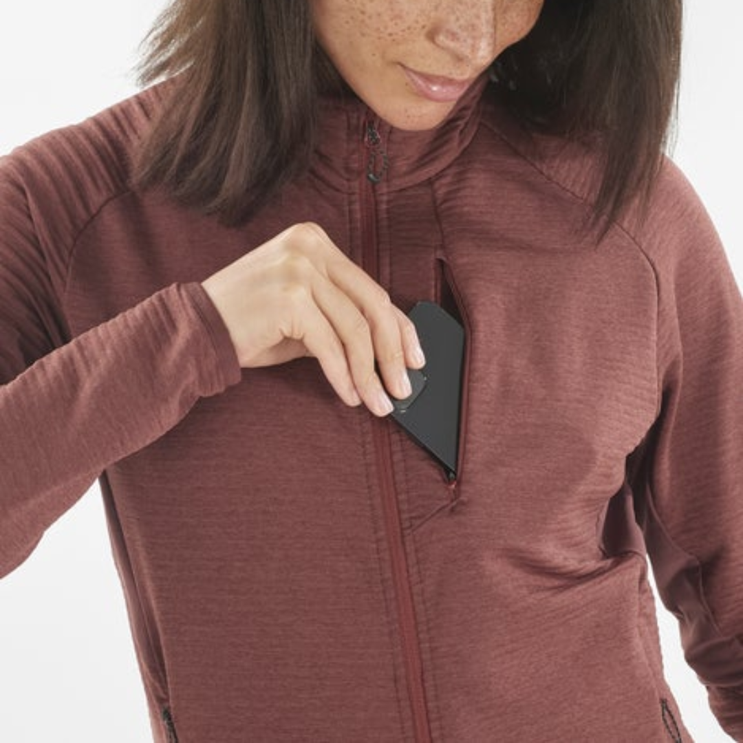 Salomon - Salomon Women's Essential Lightwarm FZ (LC2279900) - Cam2