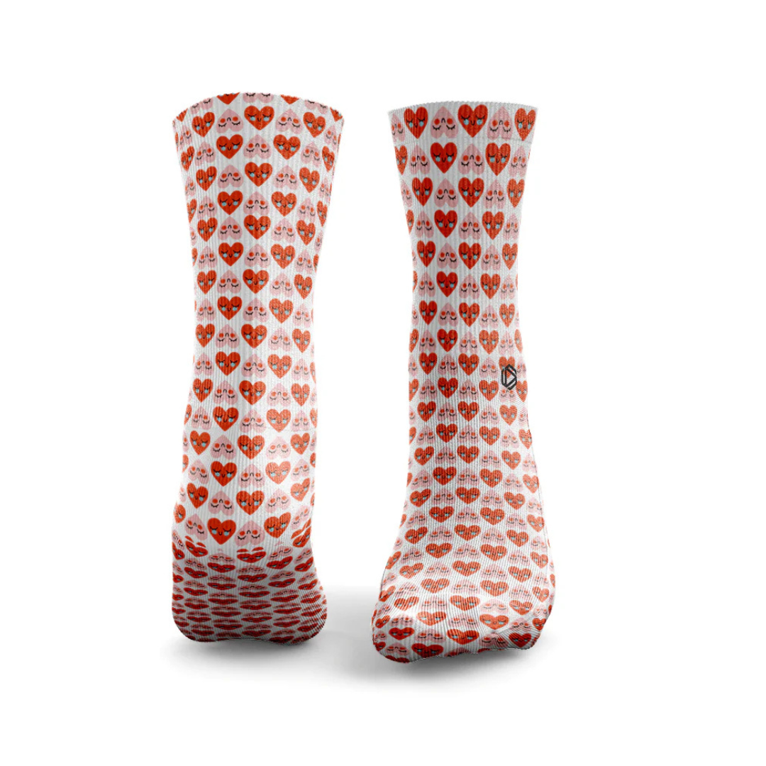 HEXXEE - HEXXEE Men's Heart Patterns Running Socks - Cam2