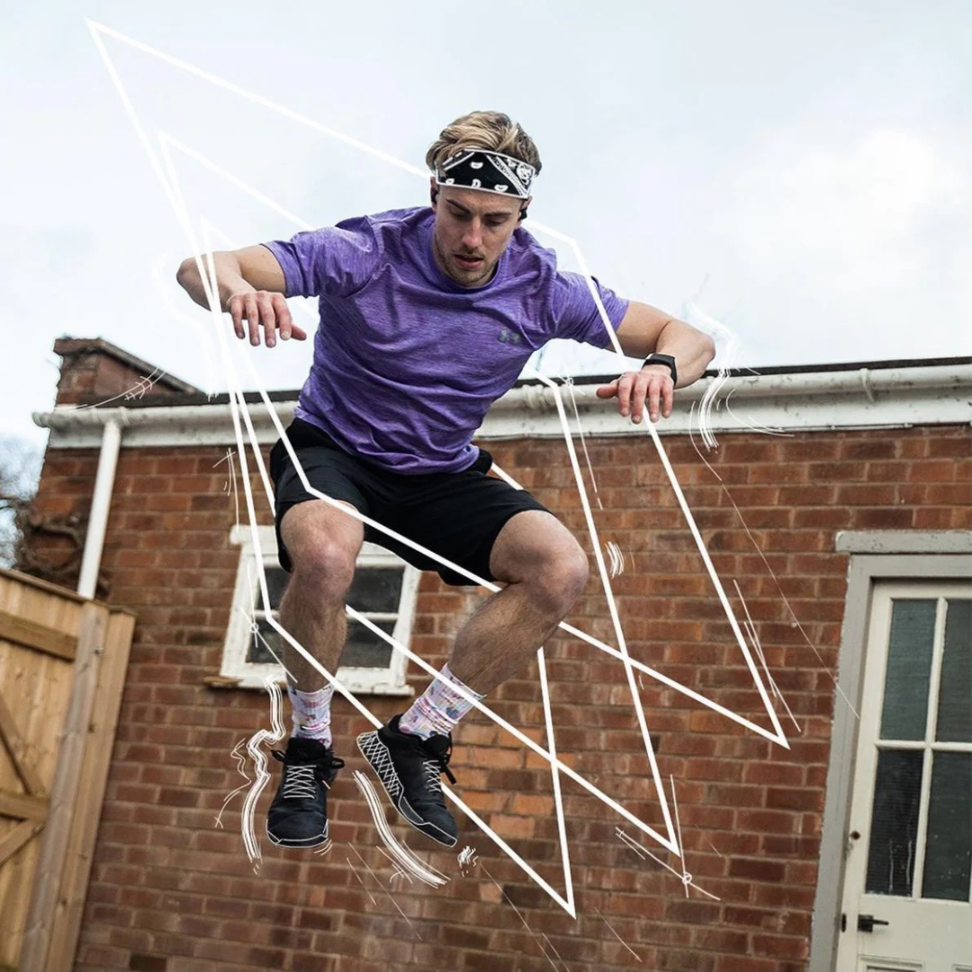 HEXXEE - HEXXEE Men's 80's Funk Running Socks - Cam2