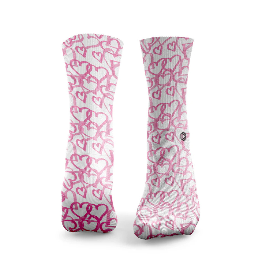 HEXXEE - HEXXEE Men's Barbie Hearts Running Socks - Cam2