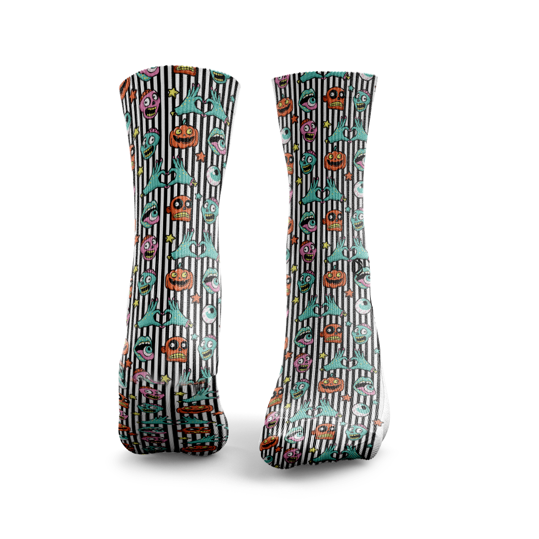 HEXXEE Men's Zombie Stripe Running Socks