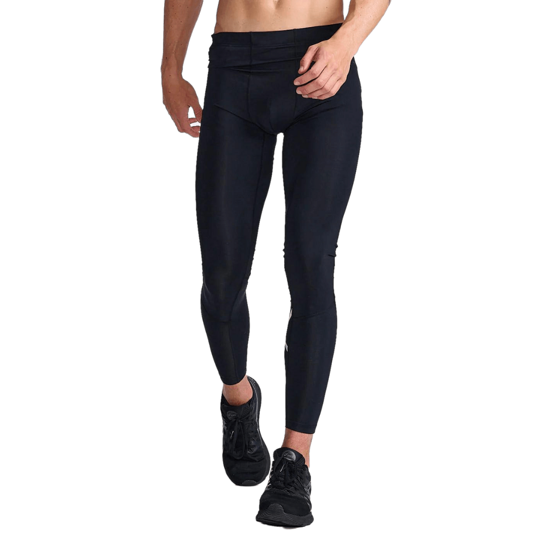 2XU - 2XU Men's Aero Compression Tights (Black/Silver Refelective) - Cam2