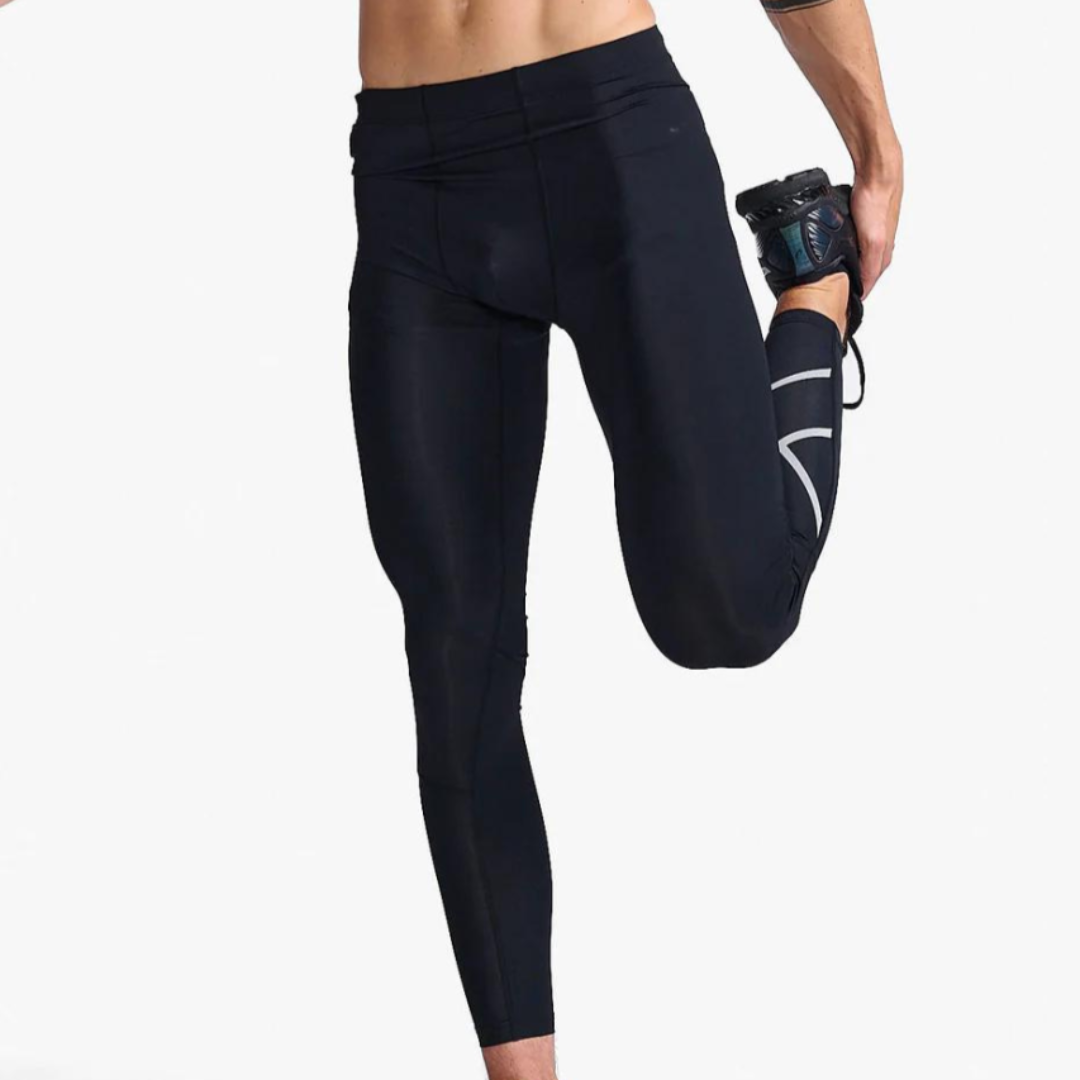 2XU - 2XU Men's Aero Compression Tights (Black/Silver Refelective) - Cam2