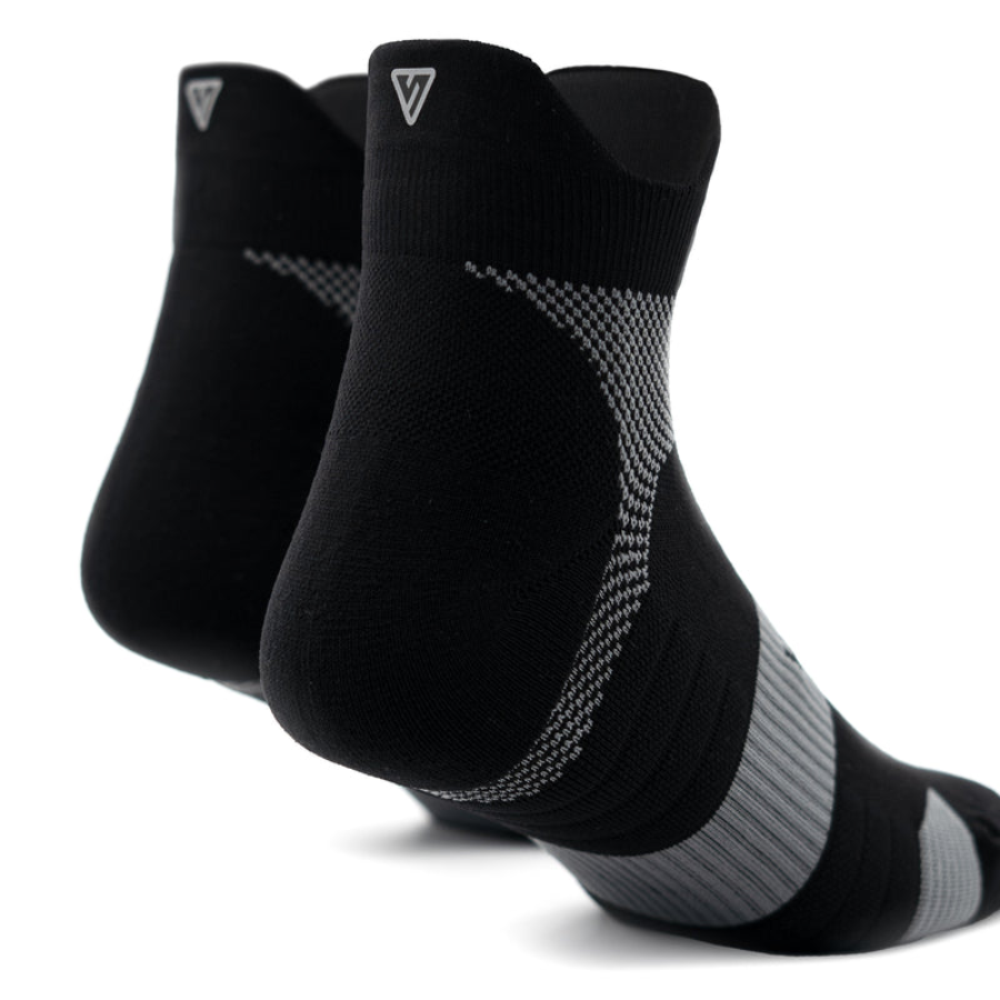 Versus Midnight Black Running Ankle Socks