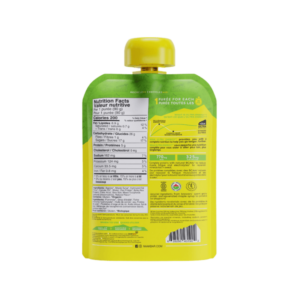 Naak - Naak Ultra Energy Puree 200 Calories (Apple) - Cam2