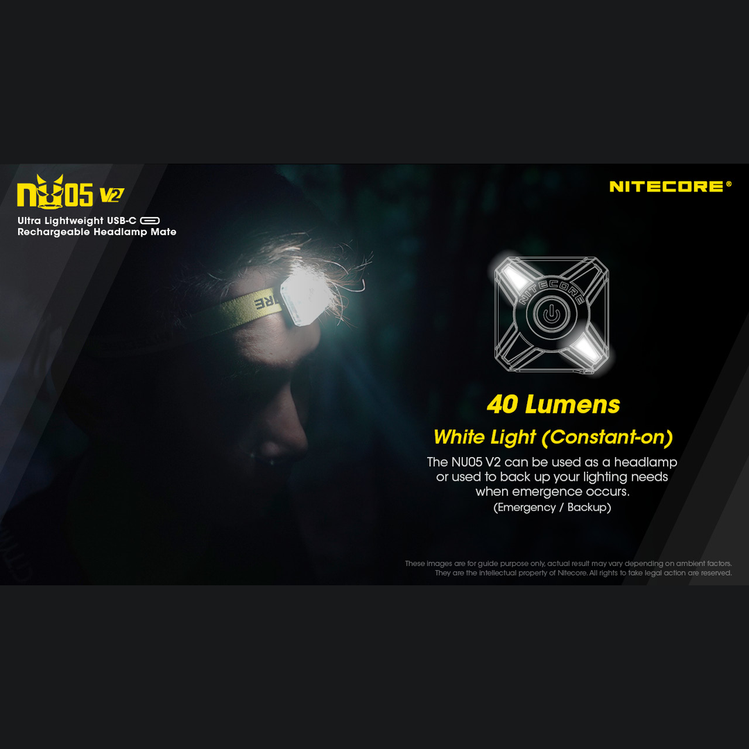 Nitecore - Nitecore NU05 V2 Kit Headlamp Mate - Cam2
