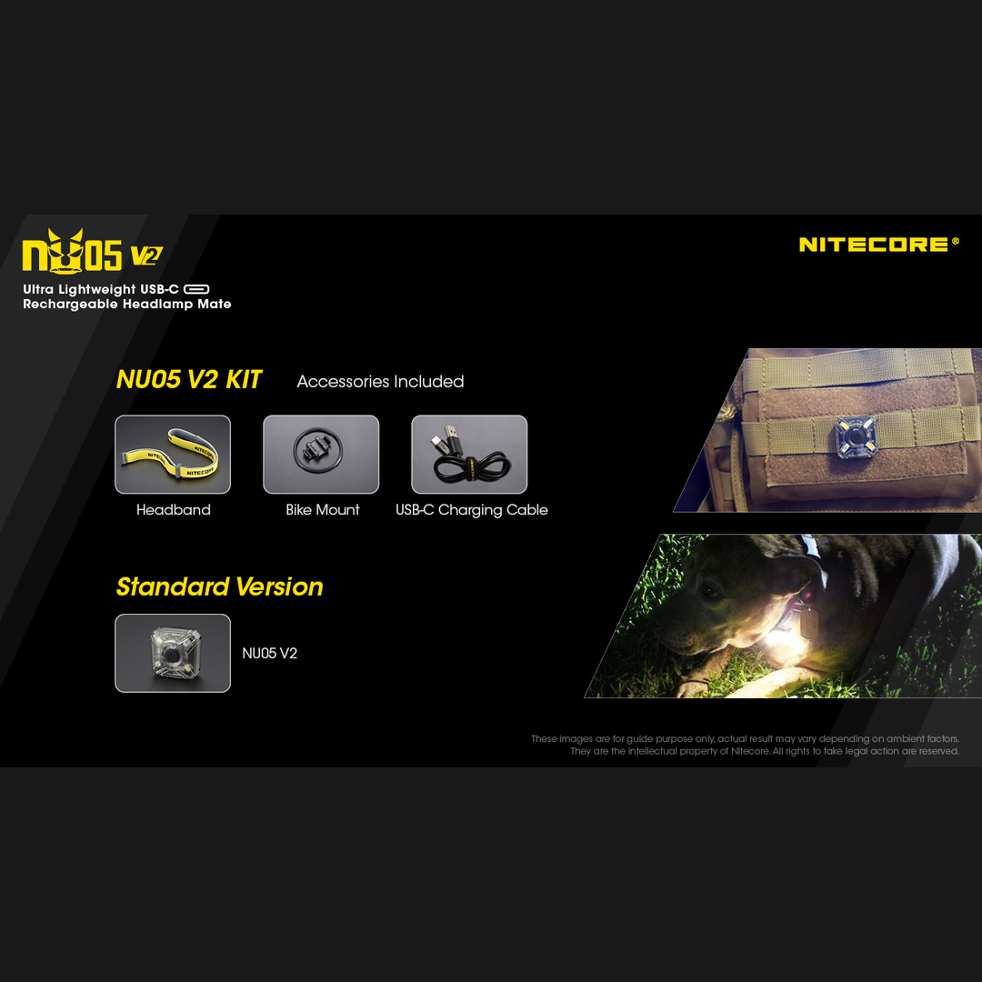 Nitecore - Nitecore NU05 V2 Kit Headlamp Mate - Cam2