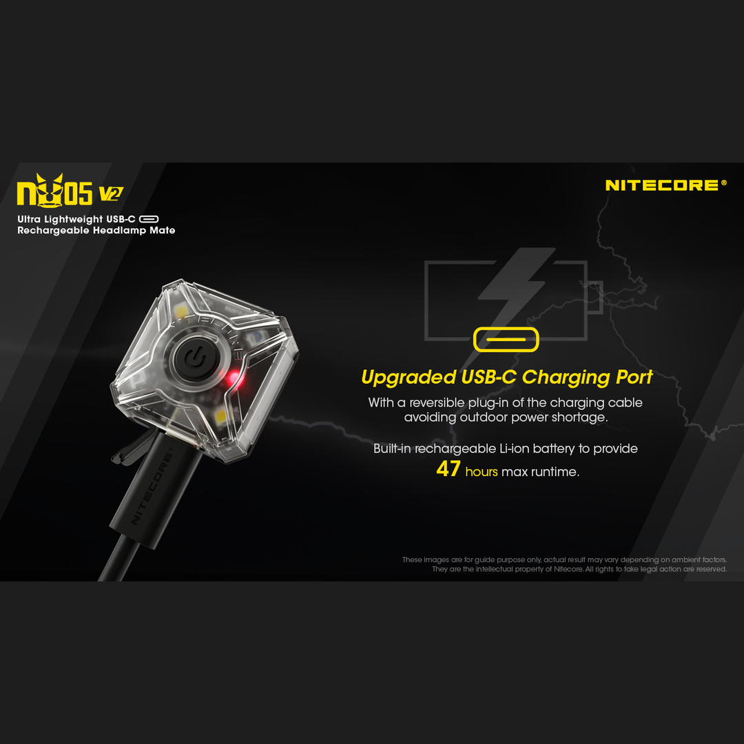Nitecore - Nitecore NU05 V2 Kit Headlamp Mate - Cam2