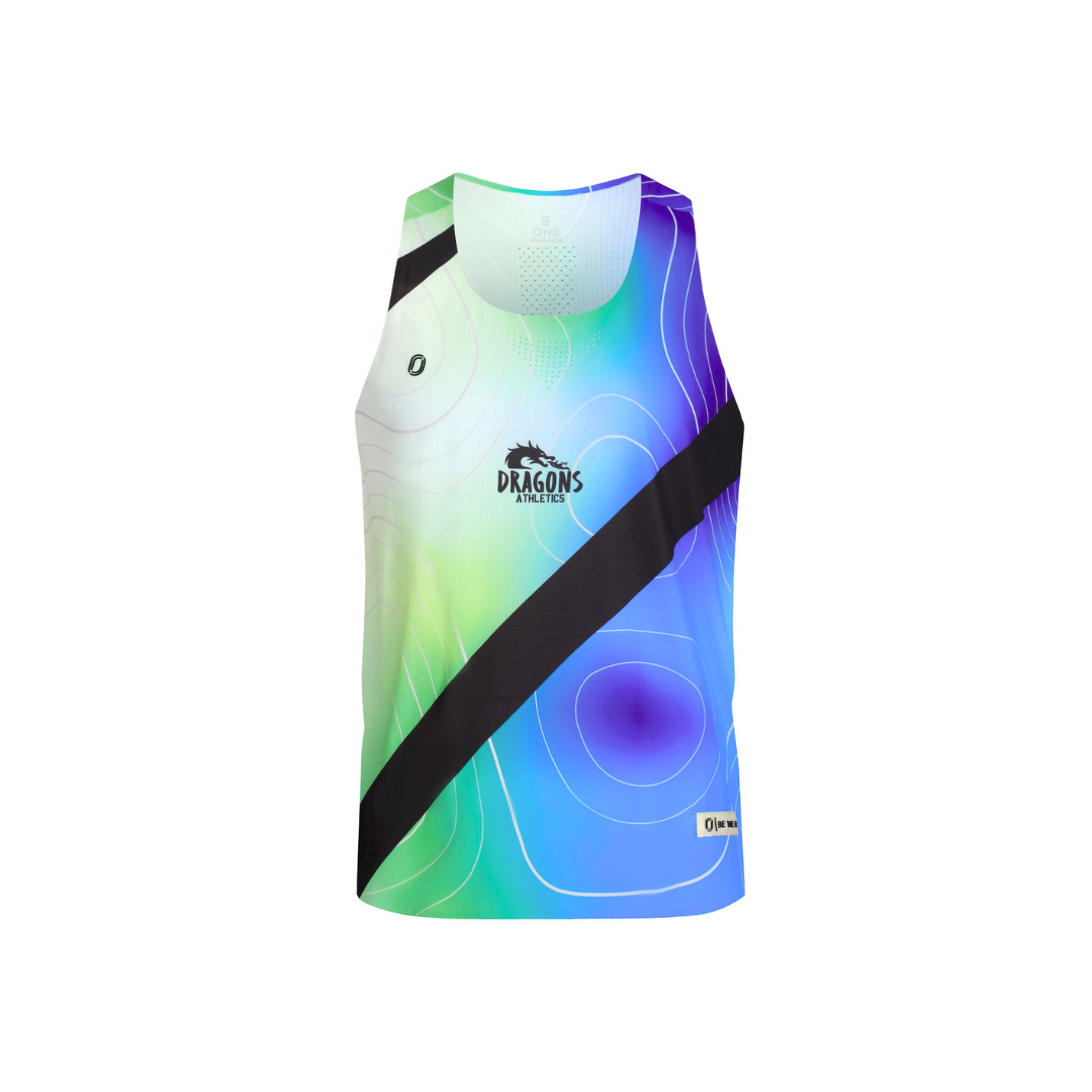 One Running - One Running Men's Victory Speed Tech Singlet Dragons - Cam2