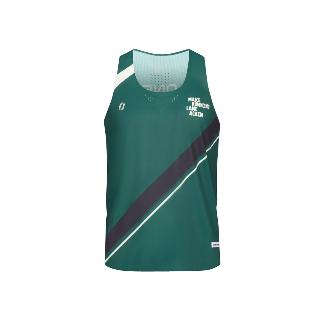 One Running - One Running Men's Victory Speed Tech Singlet (Heaps Good Runners) - Cam2