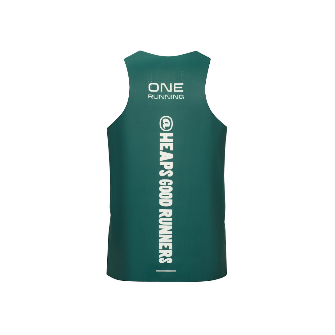 One Running - One Running Men's Victory Speed Tech Singlet (Heaps Good Runners) - Cam2