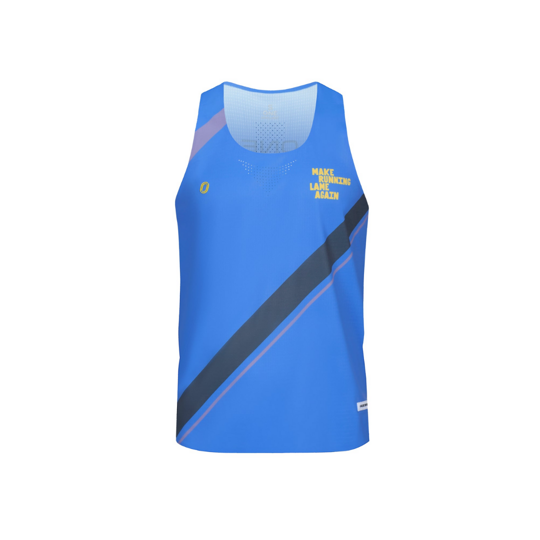 One Running - One Running Men's Victory Speed Tech Singlet (Heaps Good Runners) - Cam2