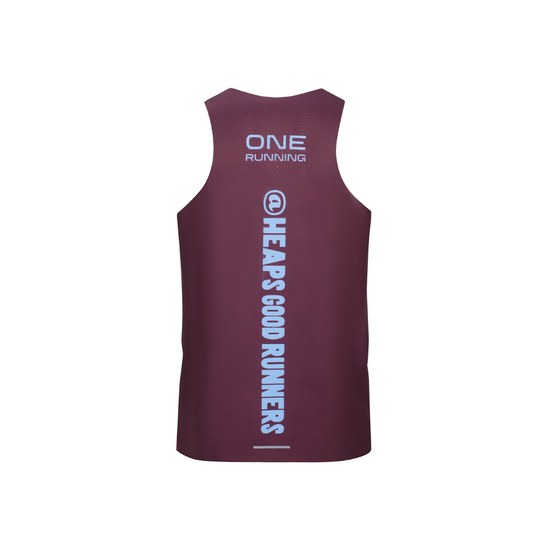 One Running - One Running Men's Victory Speed Tech Singlet (Heaps Good Runners) - Cam2