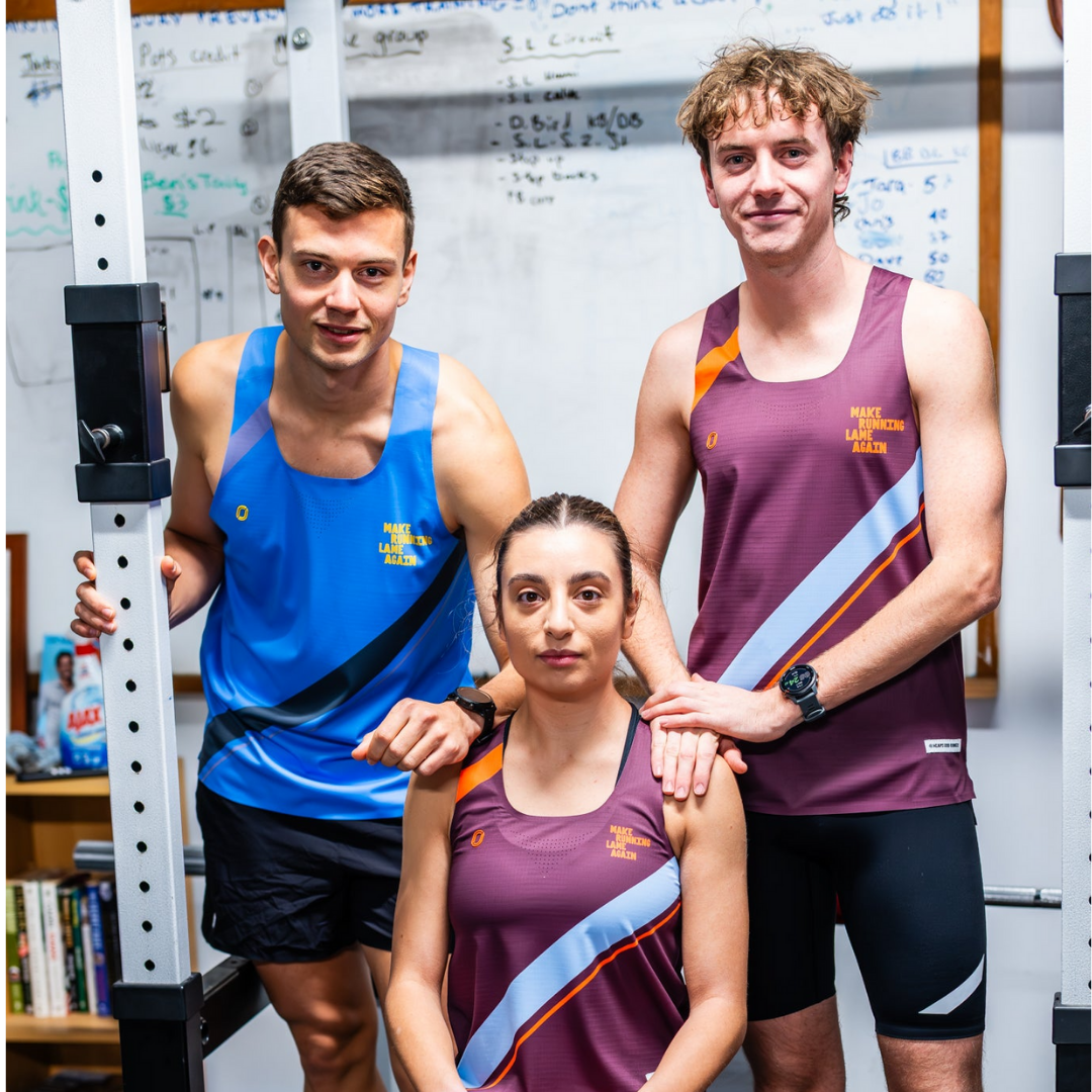 One Running - One Running Men's Victory Speed Tech Singlet (Heaps Good Runners) - Cam2