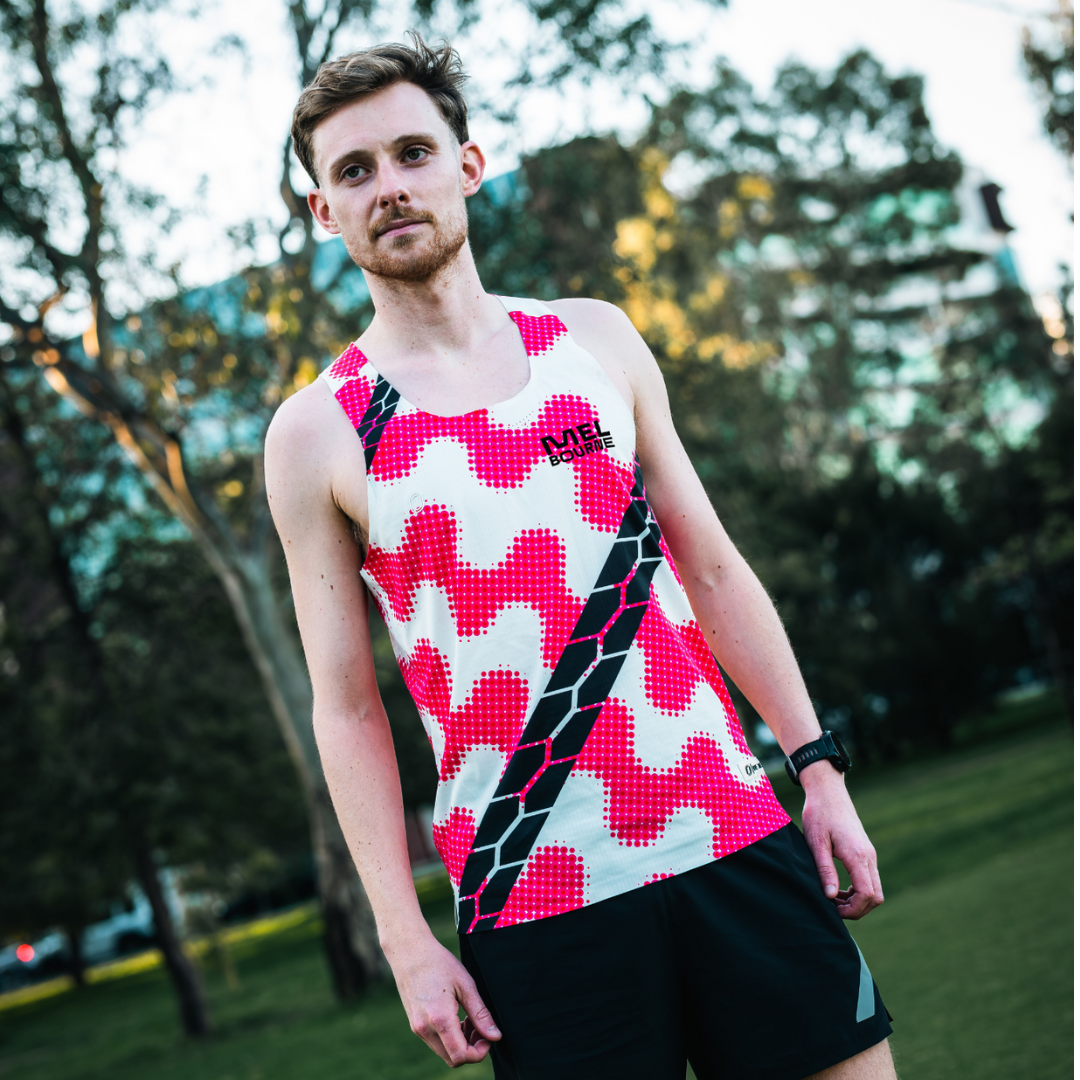 One Running Men's Victory Speed Tech Singlet Limited Release Melbourne 2025
