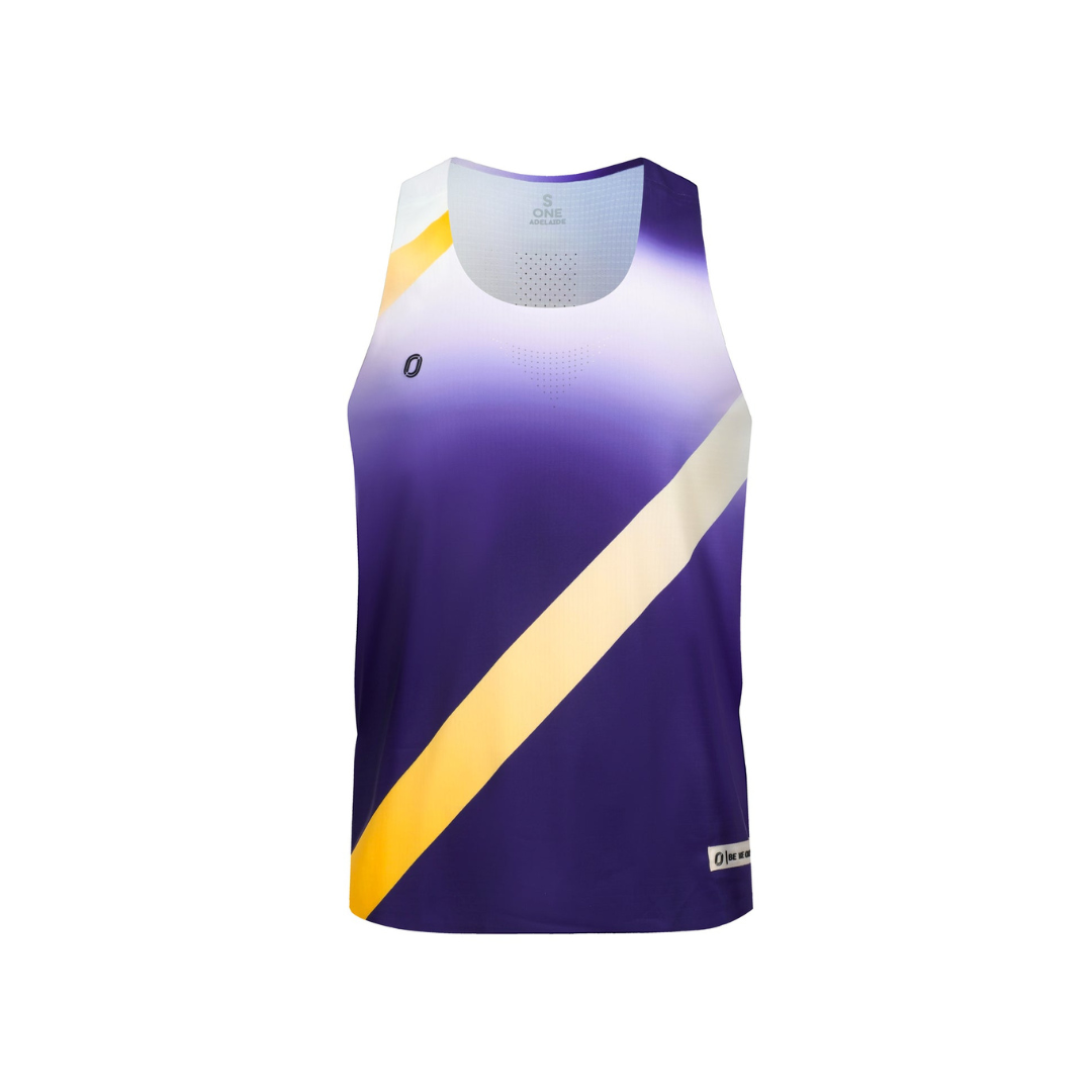 One Running - One Running Men's Victory Speed Tech Singlet (Obsidian) - Cam2