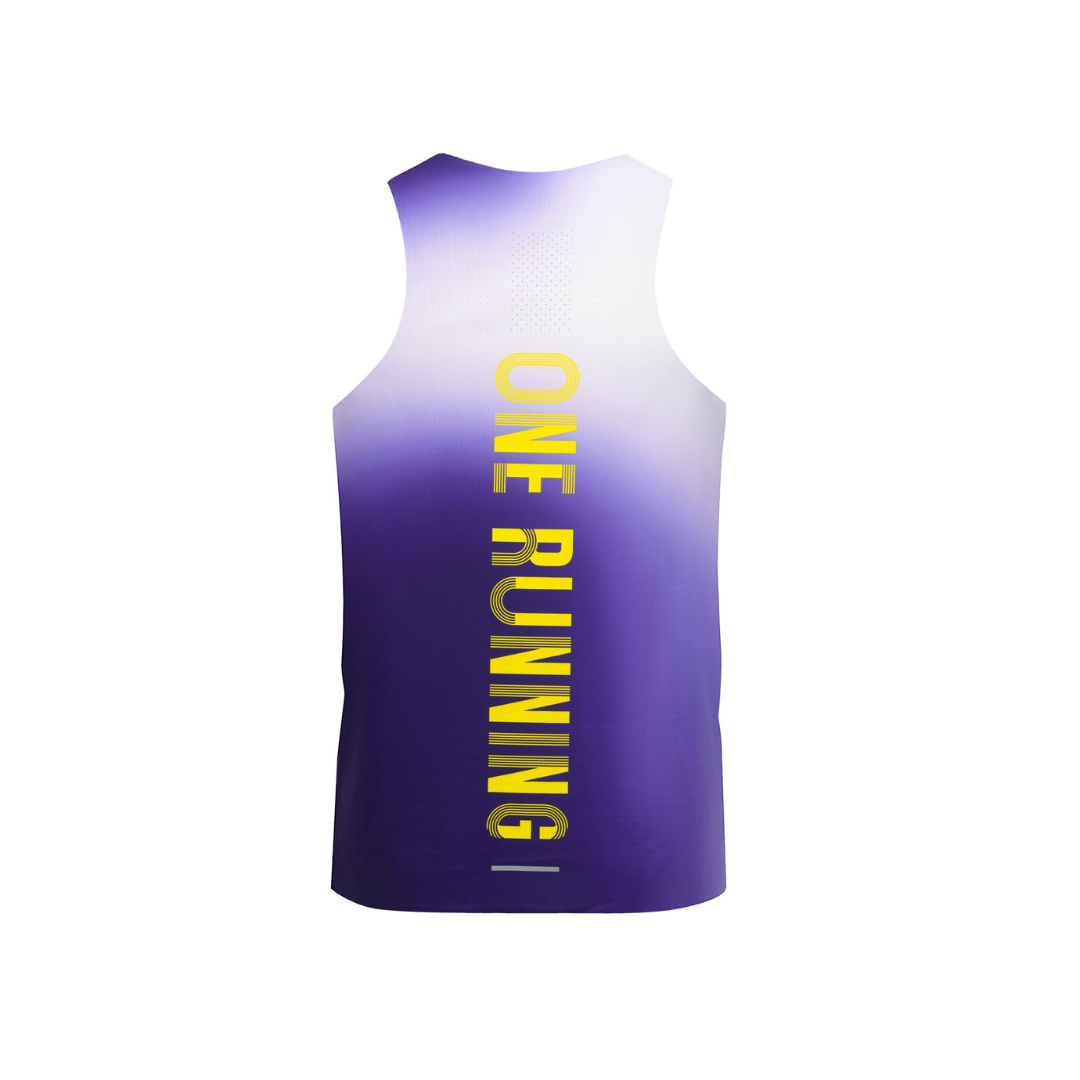 One Running - One Running Men's Victory Speed Tech Singlet (Obsidian) - Cam2