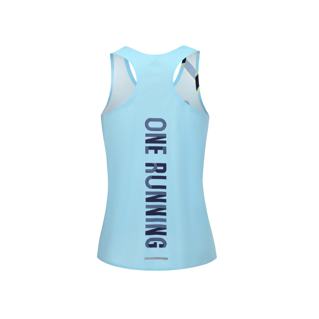 One Running - One Running Women's Victory Speed Tech Singlet (Sky) - Cam2