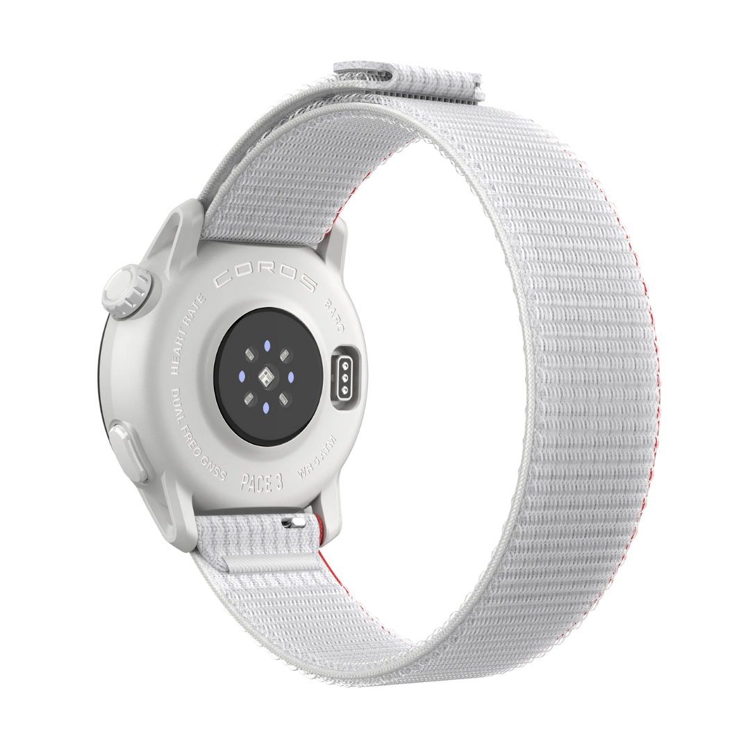 Coros - Coros Pace 3 Multisport Watch - Chalk (Nylon Band) - Cam2