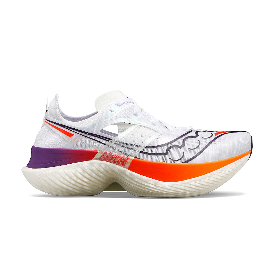 Saucony - Saucony Women's Endorphin Elite Road Running Shoes (White/ Vizired) - Cam2
