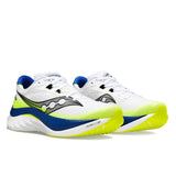 Saucony Women's Endorphin Speed 4 Road Running Shoes (White / Blue) - Cam2