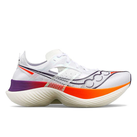 Saucony Men's Endorphin Elite Road Running Shoes (White/ Vizired) - Cam2