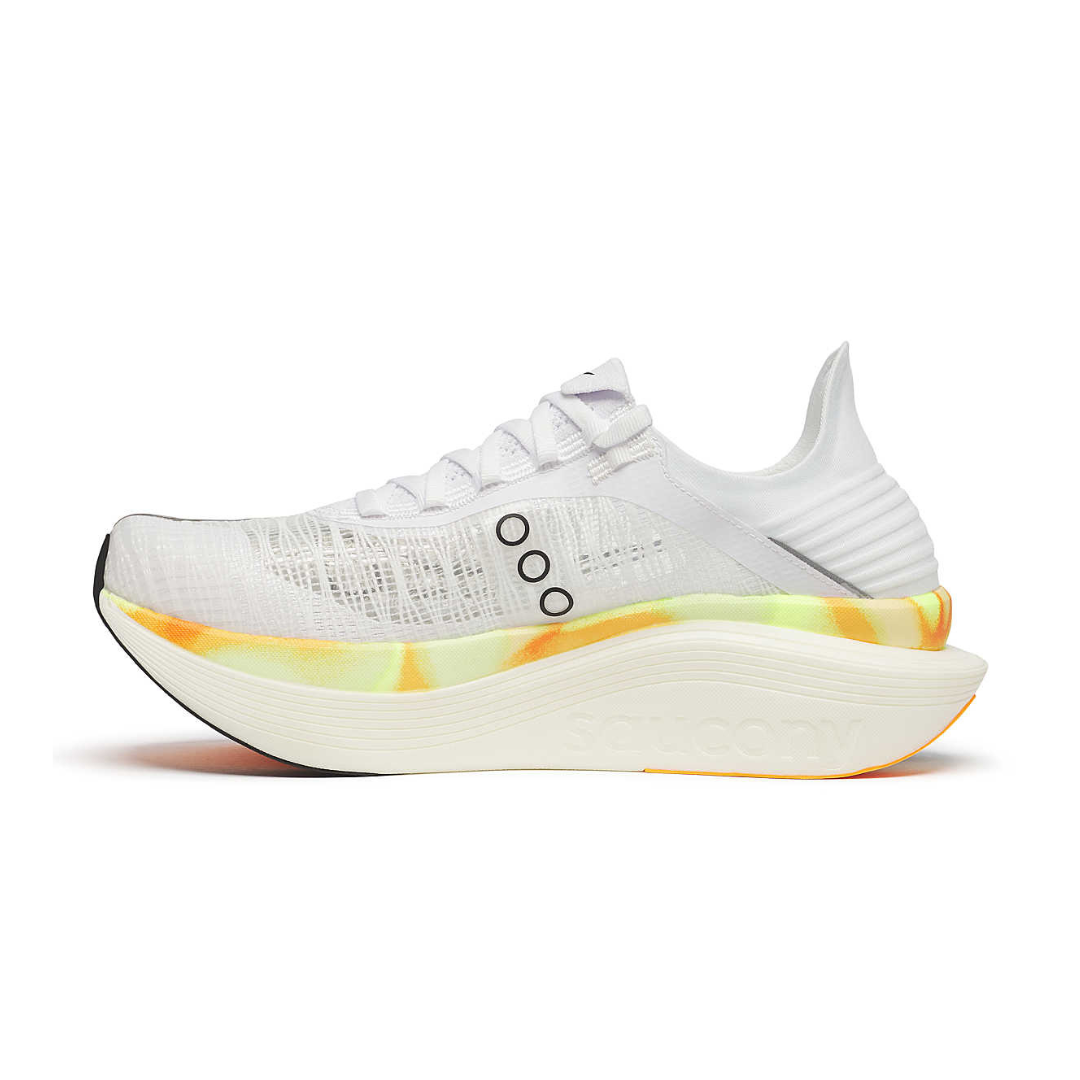 Saucony - Saucony Unisex's Endorphin Elite 2 Road Running Shoes (White/ Peel) - Cam2