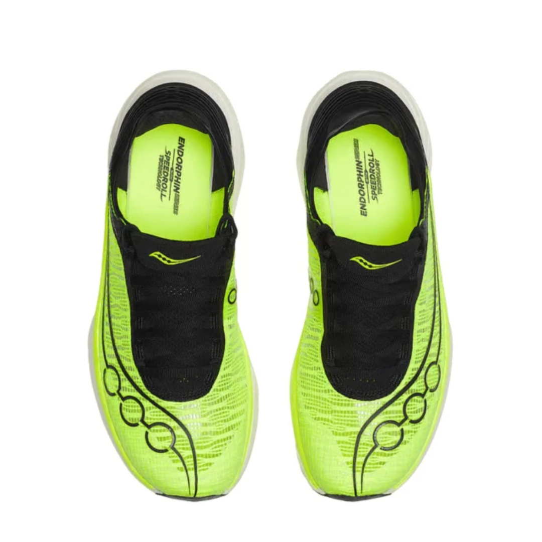 Saucony - Saucony Unisex's Endorphin Elite 2 Road Running Shoes (Citron/ Black) - Cam2