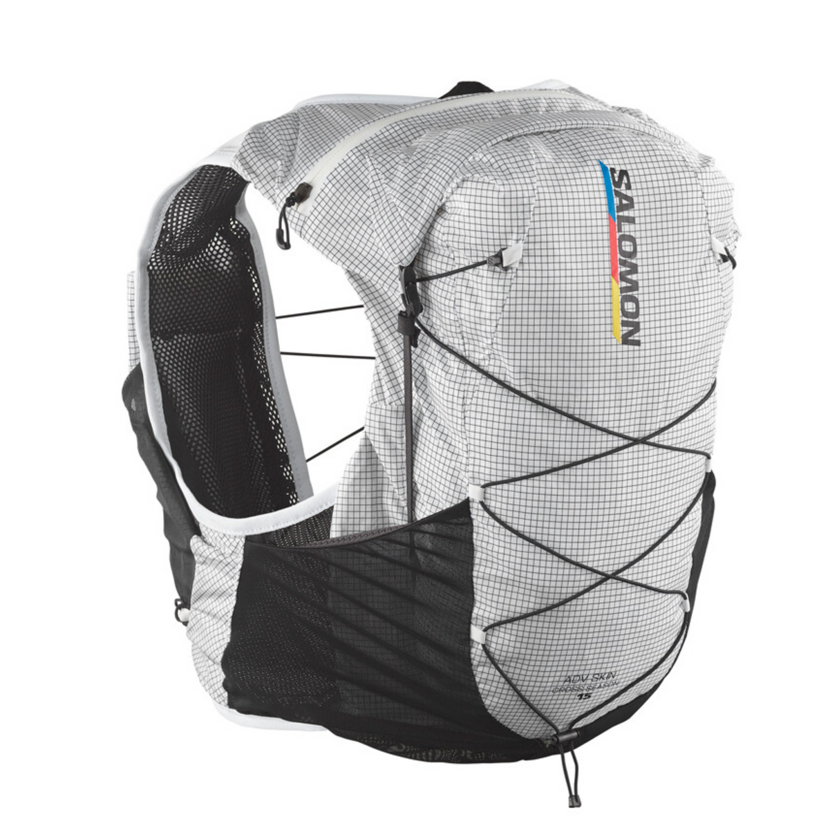 Salomon - Salomon ADV Skin Cross Season Race Flag (White/ Black) 15L - Cam2
