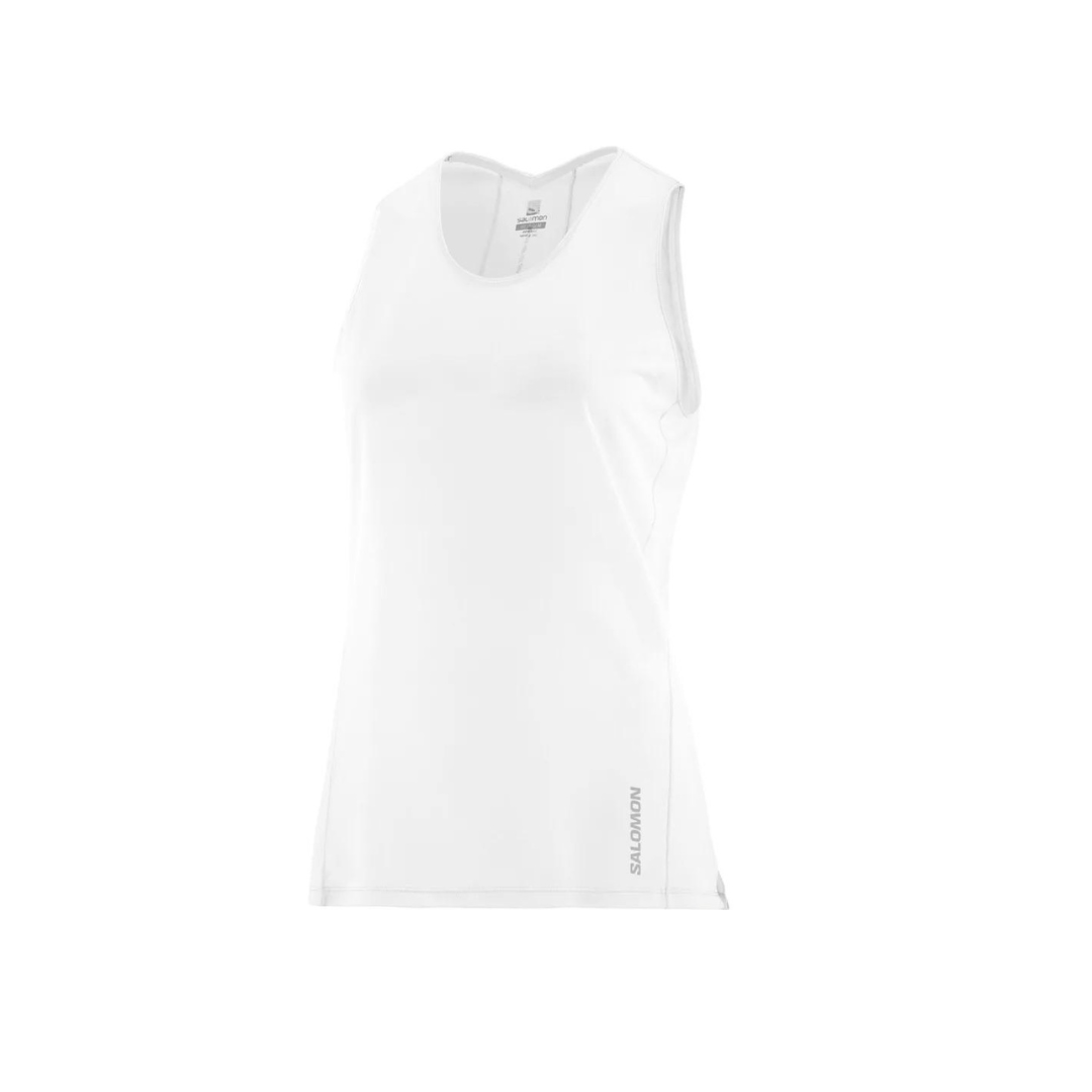 Salomon - Salomon Women's Sense Aero Tank (White) - Cam2