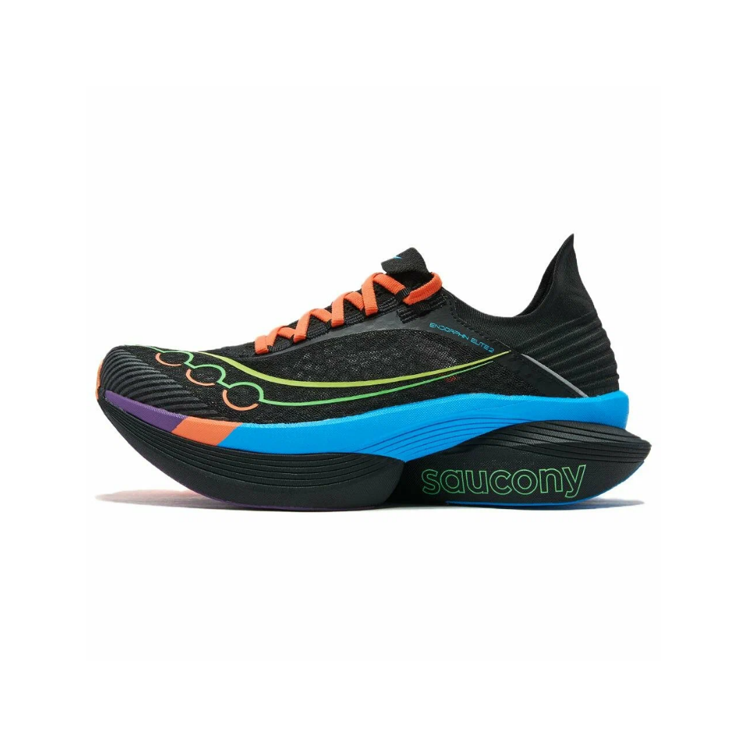 Saucony - Saucony Unisex's Endorphin Elite 2 Road Running Shoes (Black/ Vizi) - Cam2
