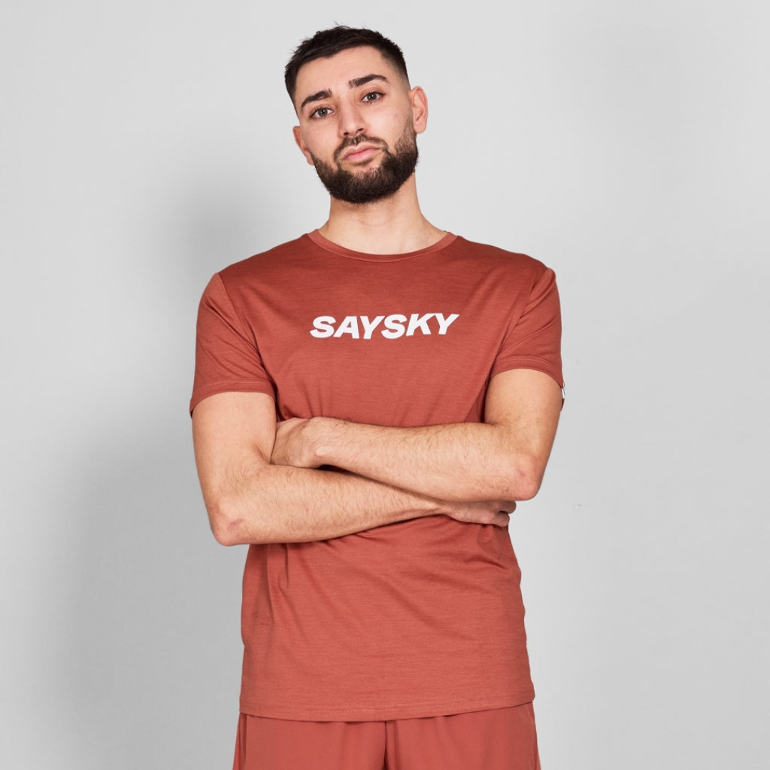 SAYSKY - SAYSKY Men's Logo Pace T-Shirt - Cam2