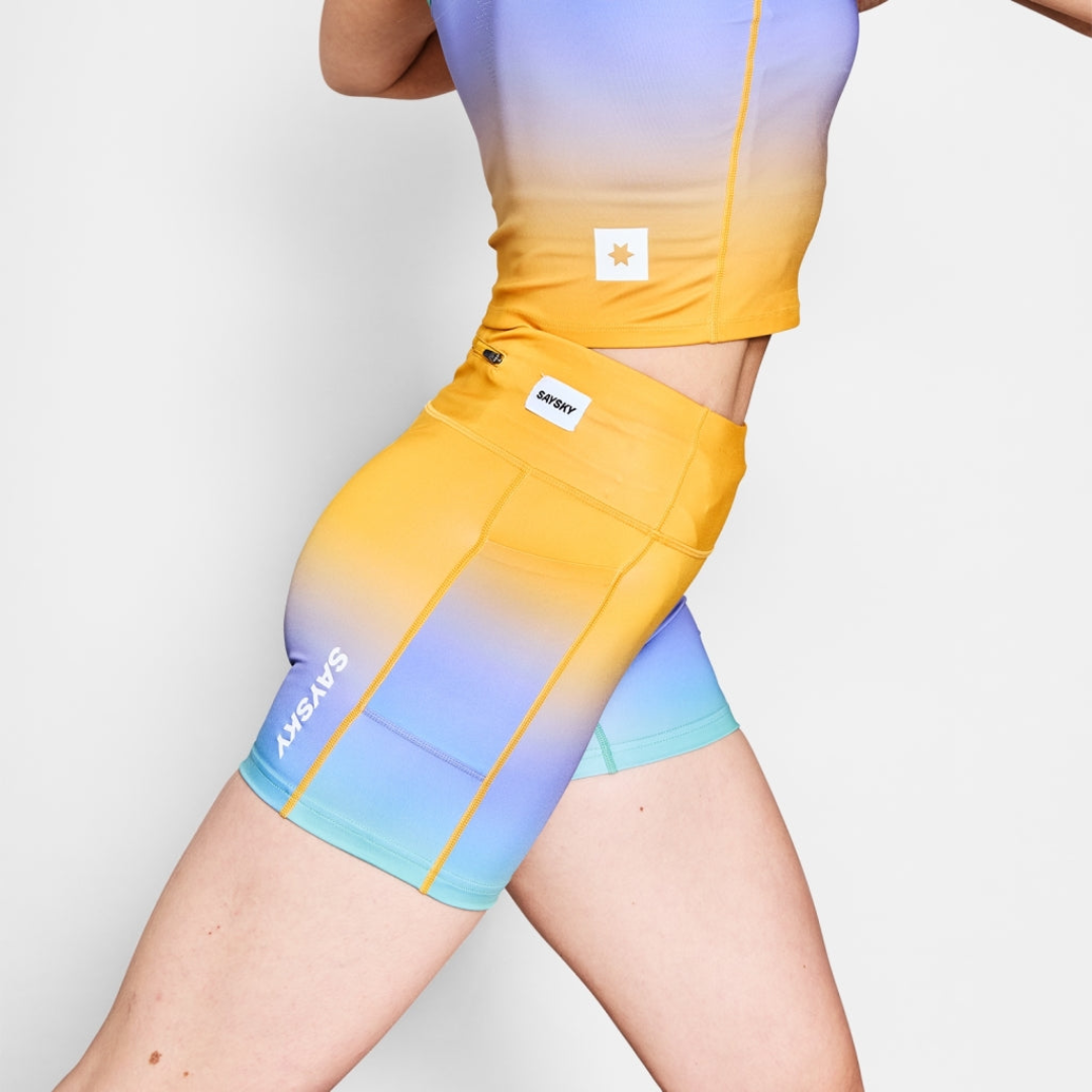 SAYSKY - SAYSKY Women's Drip Dye Combat+ Short Tights 4" - Cam2