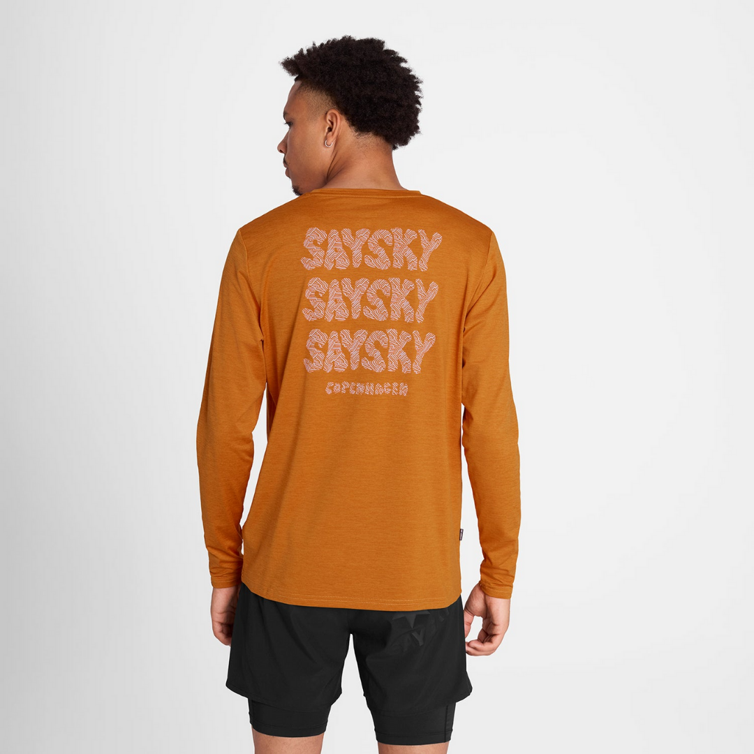 SAYSKY - SAYSKY Men's Refective Logo Pace Long Sleeve - Cam2