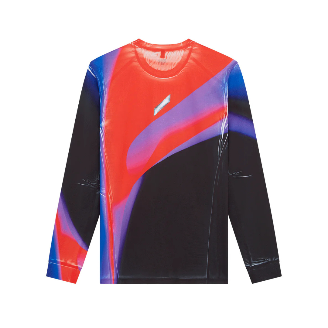 Soar - Soar Men's Printed Long Sleeve Tech Tee (Black/ Blue/ Red) - Cam2