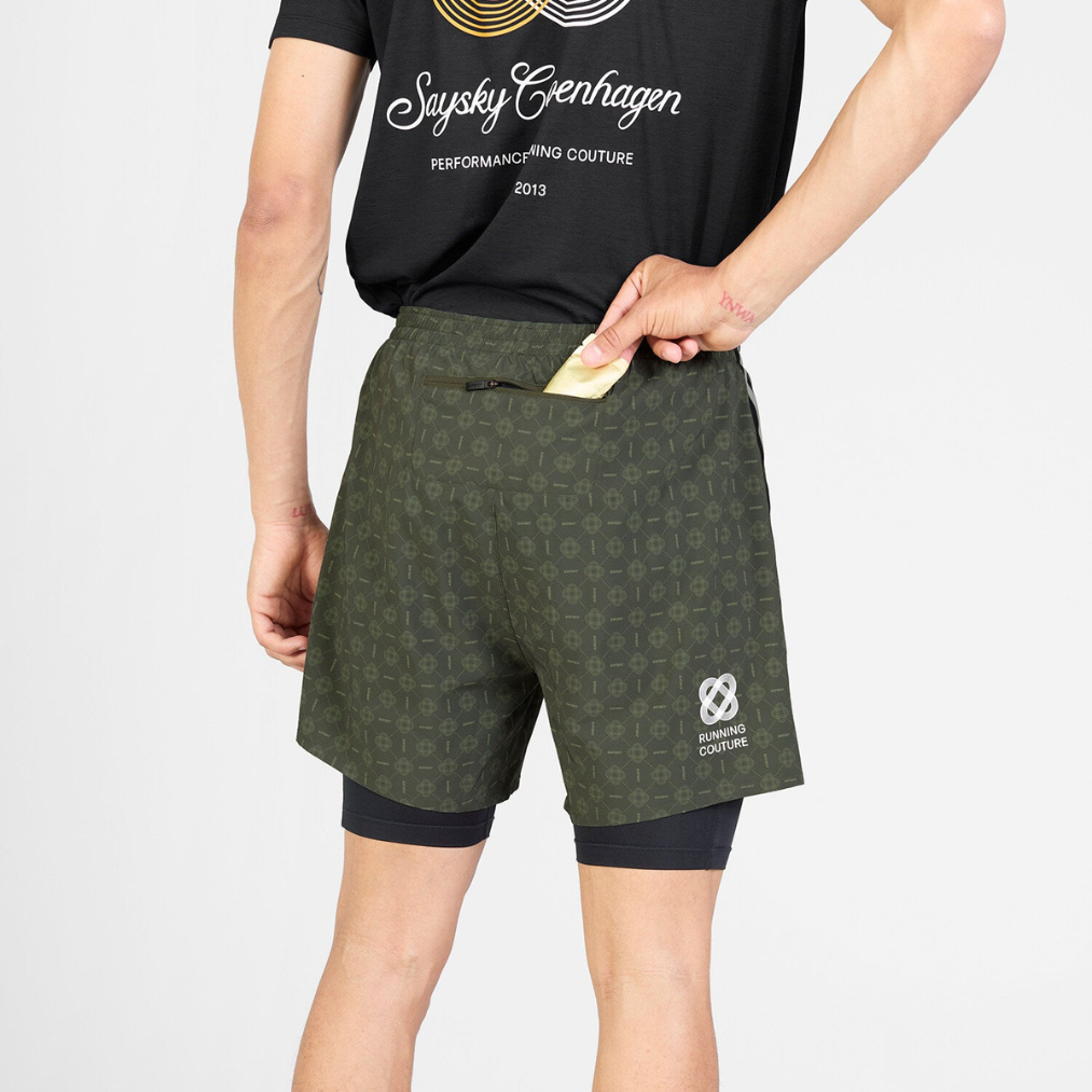 SAYSKY Men's Couture Pace 2 in 1 Shorts 5"