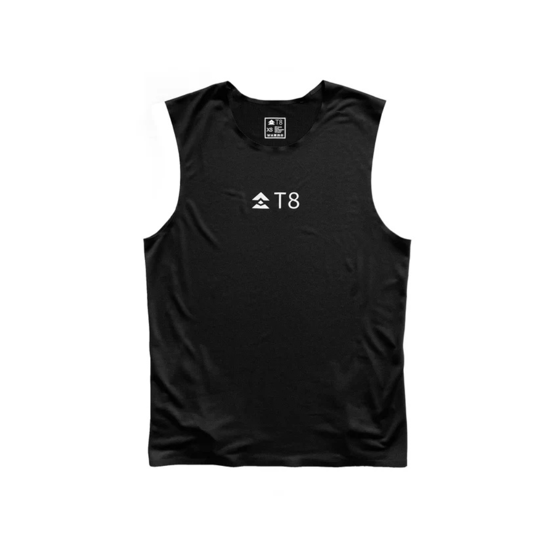 T8 - T8 Men's Trail Running Tank (Black) - Cam2