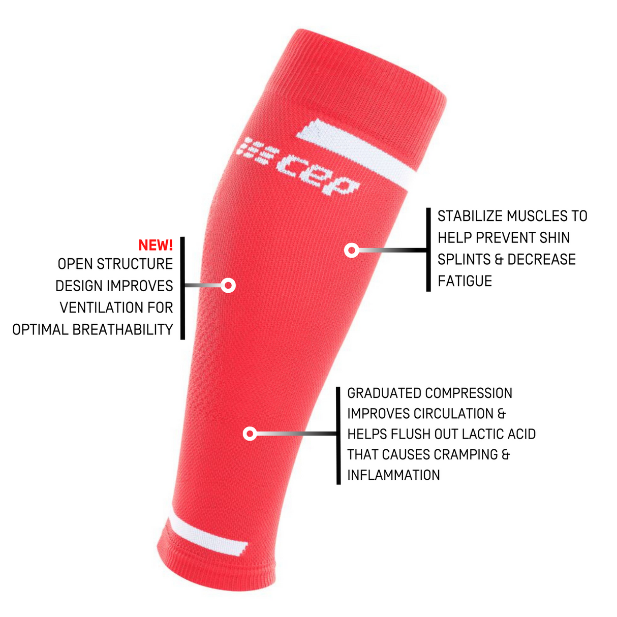 CEP - CEP Women's The Run Calf Sleeves 4.0 - Cam2