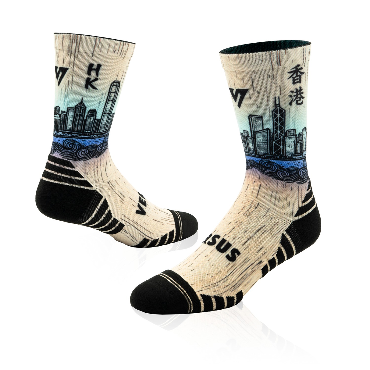 Versus - Versus Victoria Harbour Edo Print Style Socks - Cam2