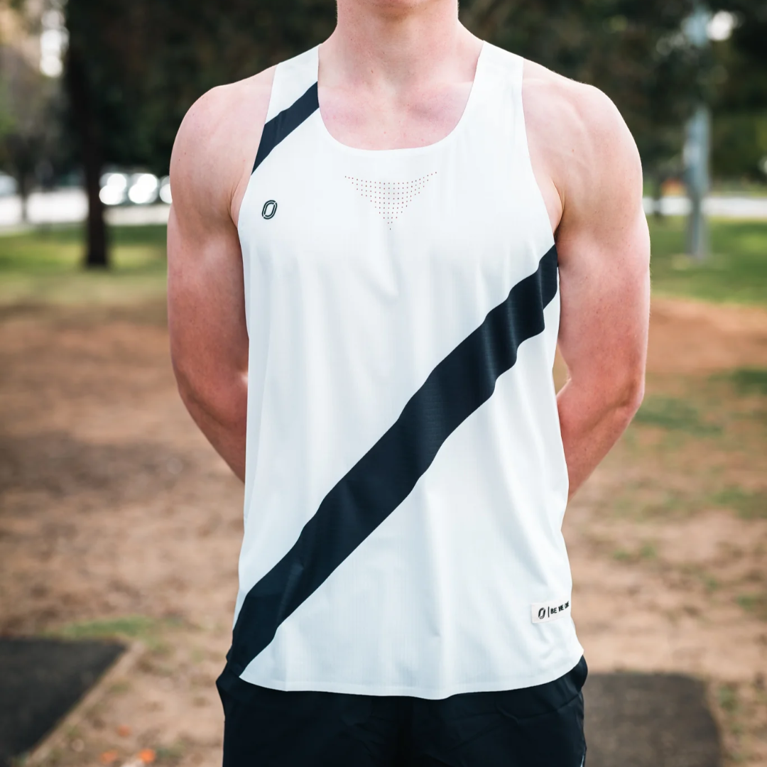 One Running - One Running Men's Victory Speed Tech Singlet Eclipse - Cam2