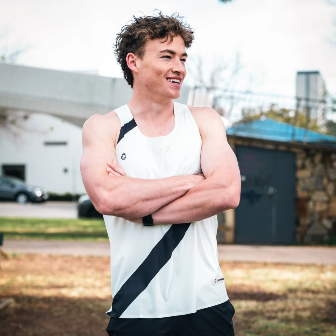 One Running - One Running Men's Victory Speed Tech Singlet Eclipse - Cam2