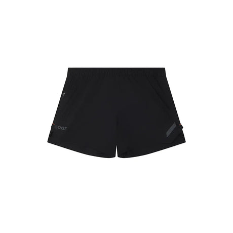 Soar Women's Run Shorts (Black) - Cam2