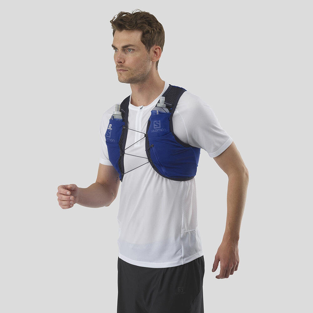 Salomon - Salomon Unisex Active Skin 4 Running Vest w/ Flasks - Cam2