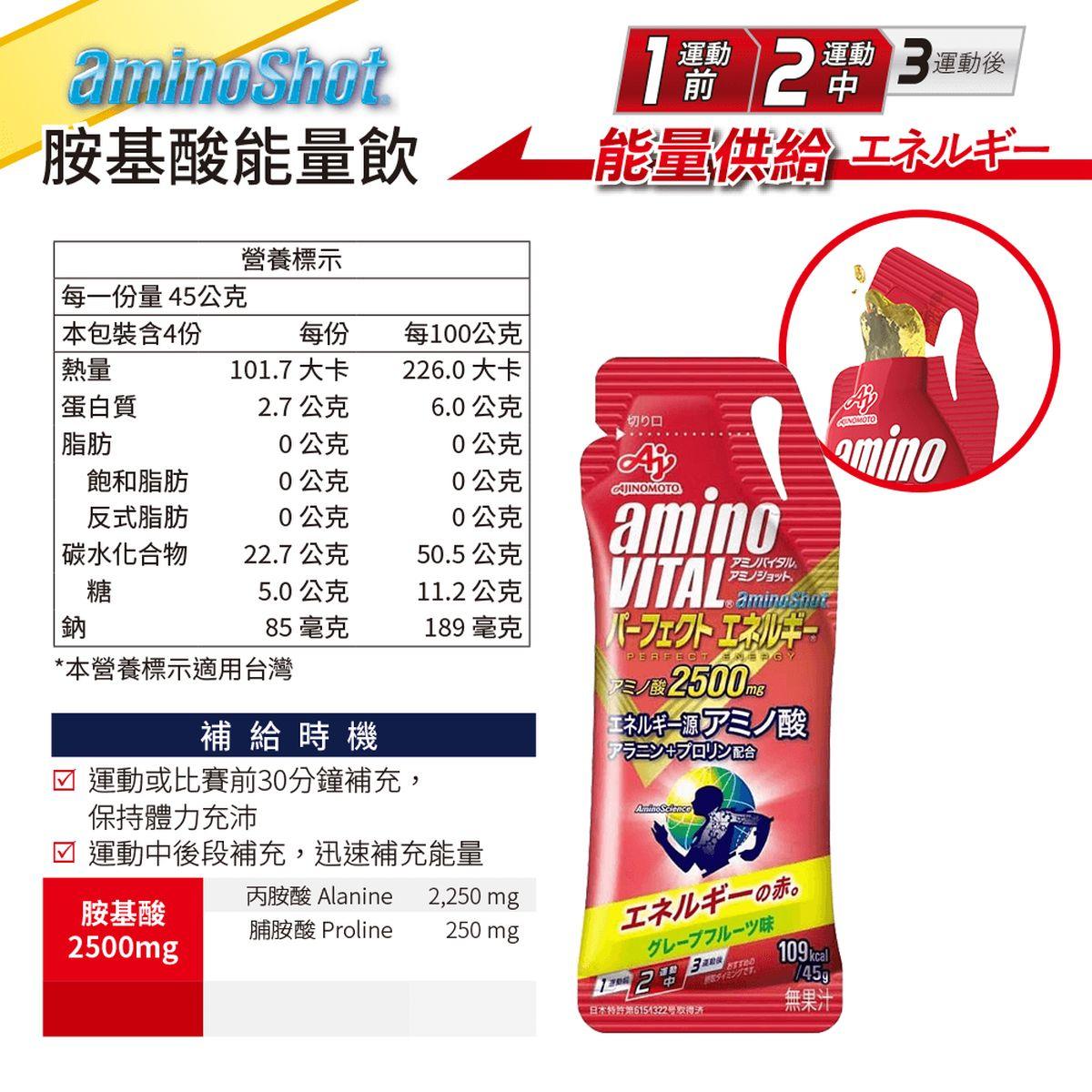 Aminovital Shot Power Gel 4P/Box (45g) - Cam2