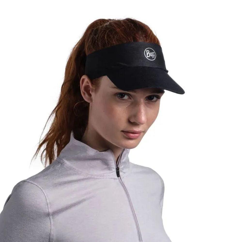 Buff Pack Run Visor (Solid Black) - Cam2